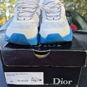 Dior White and Blue Sneakers
